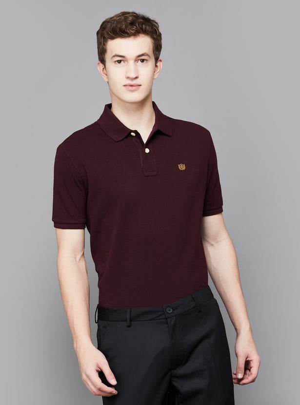 Comfortable Men’s Solid Regular Fit Polo T-Shirt Ideal for Office, Weekend, and Daily Wear