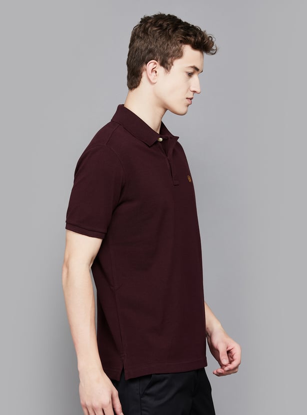 Comfortable Men’s Solid Regular Fit Polo T-Shirt Ideal for Office, Weekend, and Daily Wear