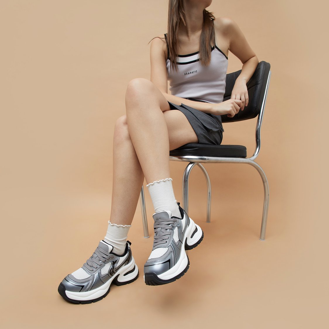 Trendy Colourblock High Top Sneakers for Women Lightweight Comfortable Daily Wear