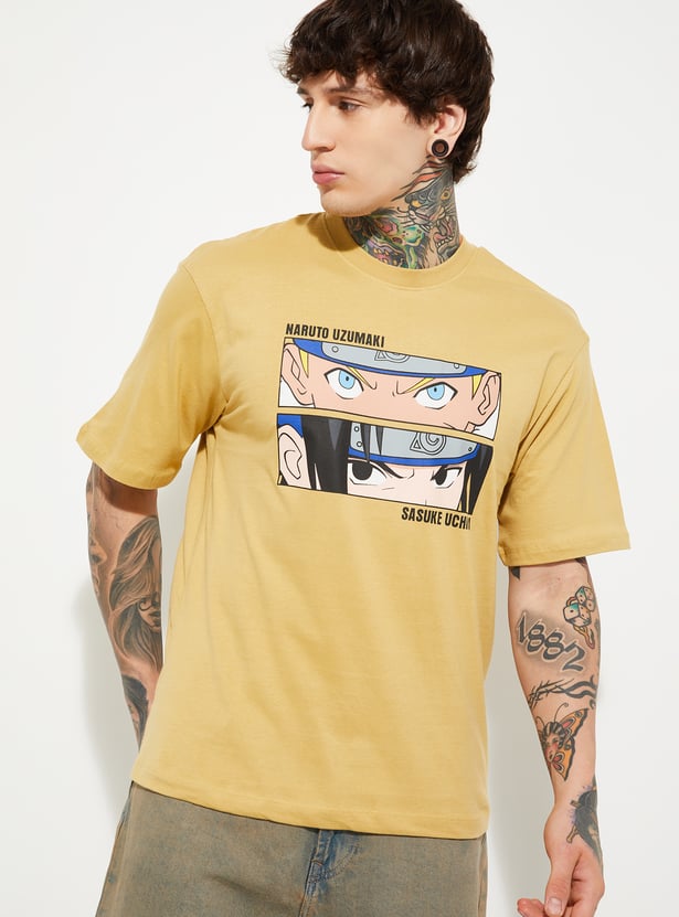 Naruto Printed Oversized T Shirt Mens Trendy Casual Wear