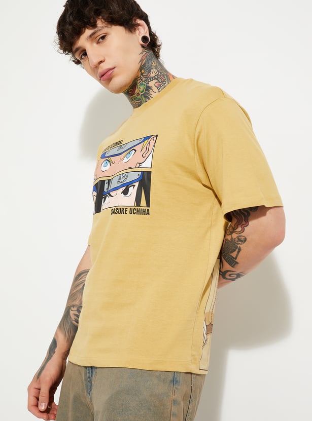 Naruto Printed Oversized T Shirt Mens Trendy Casual Wear