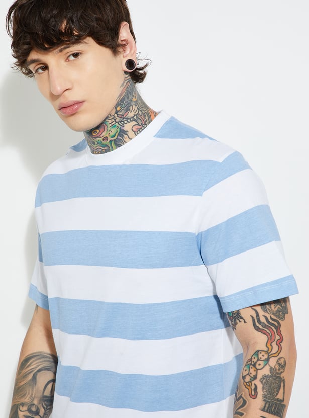 Men Striped T Shirt with Timeless Casual Design for Versatile Styling
