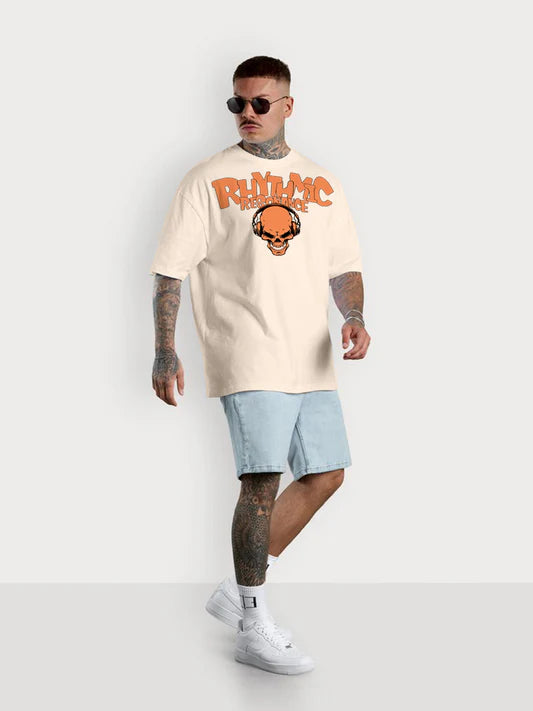 White Oversized T-Shirt with Bold Typography Print Stylish and Comfortable Everyday Wear