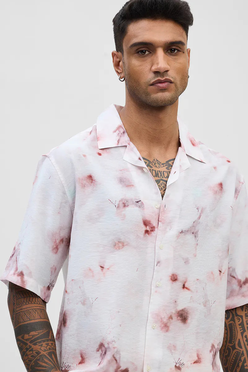 Relaxed Fit Brown Abstract Printed Shirt for Men Trendy and Comfortable