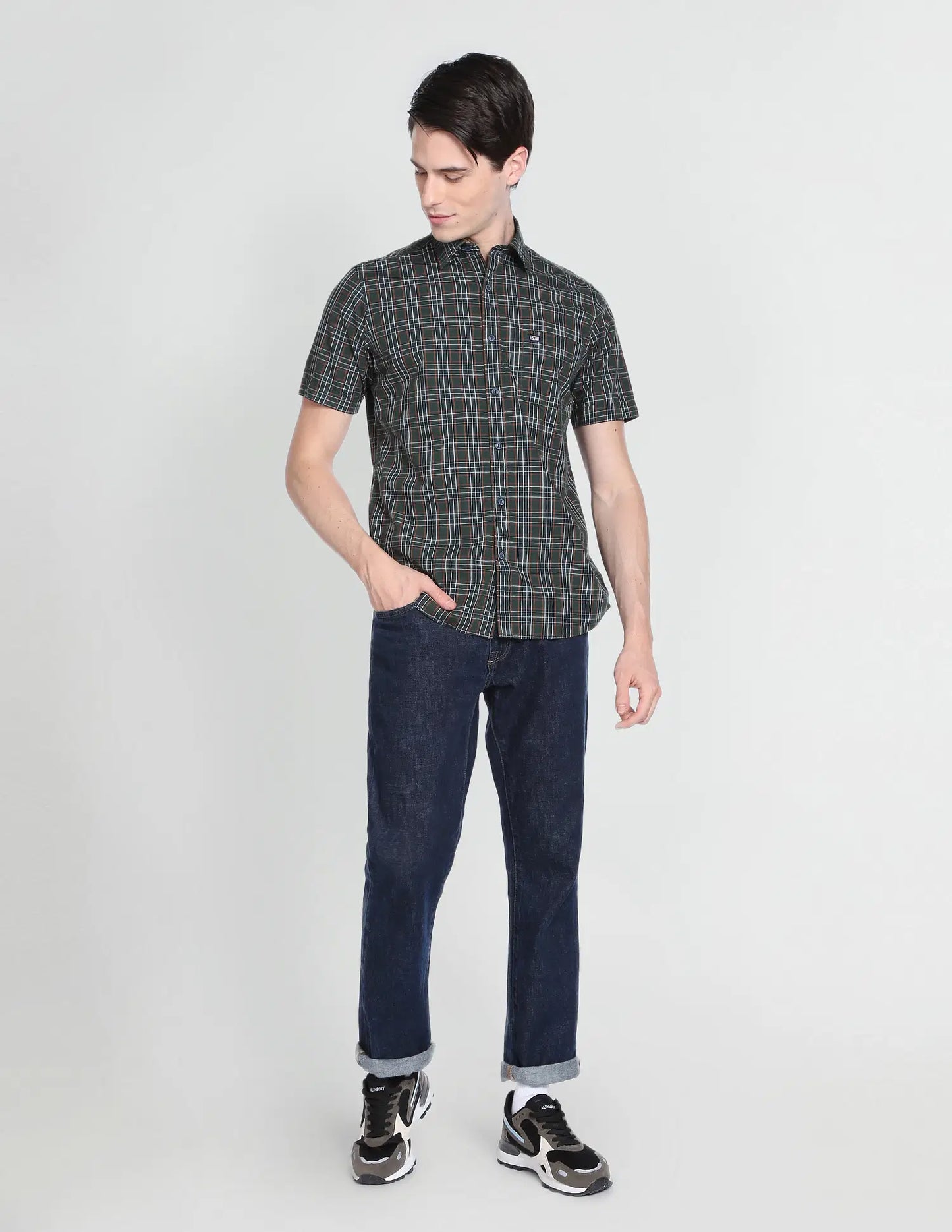 Premium Cotton Navy Stripe Shirt for Men Combining Comfort and Modern Style