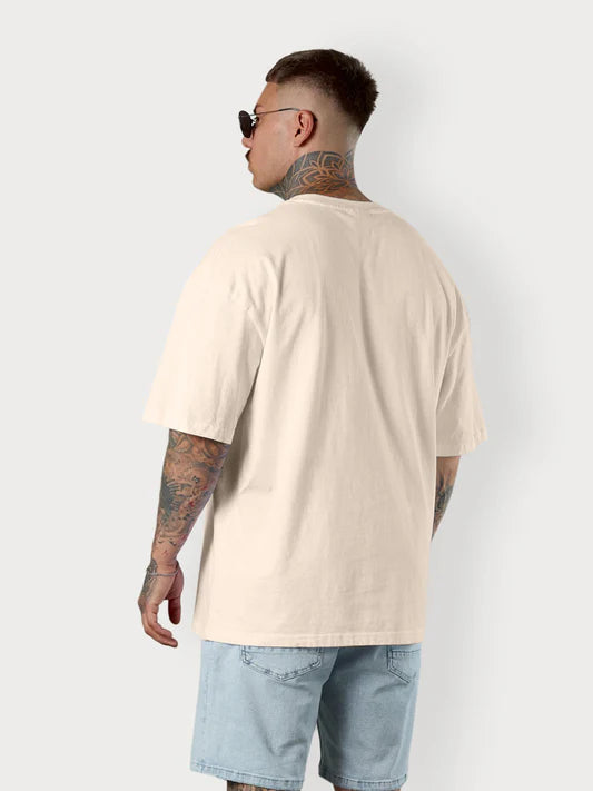 White Oversized T-Shirt with Bold Typography Print Stylish and Comfortable Everyday Wear