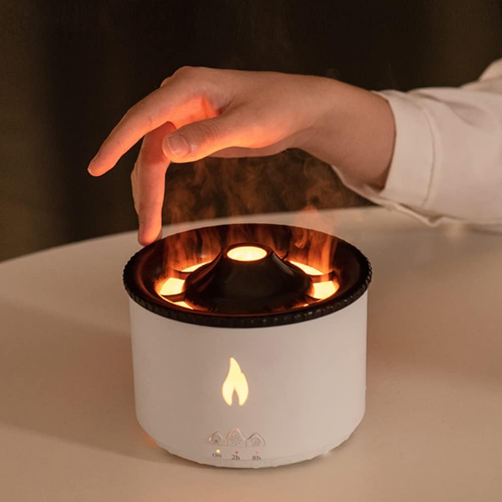 Oil Diffuser with Flame Light Effect Cool Mist Humidifier for Aromatherapy and Relaxation