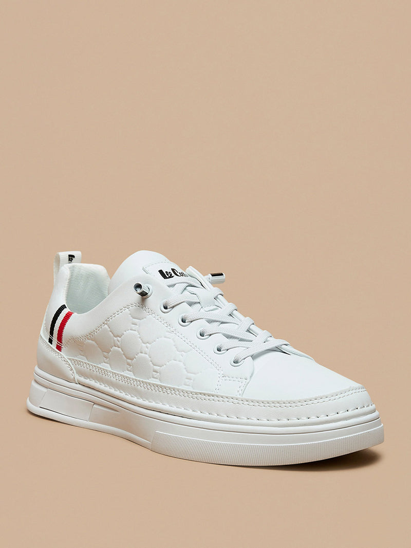 Men’s Textured Lace Up Low Ankle Sneakers with Breathable Upper and Supportive Fit for Daily Activities