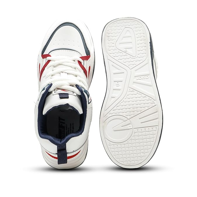 Stylish Mid Top Sneakers for Men Casual Trendy Lace Up Shoes for Daily Wear
