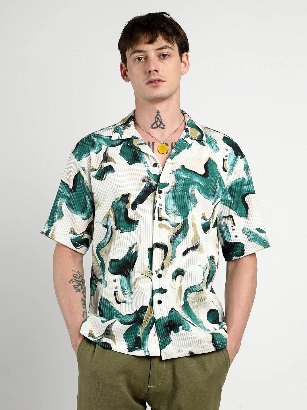 Oversized Swirl Stroke Print Shirt Comfortable, Trendy, and Perfect for Layering