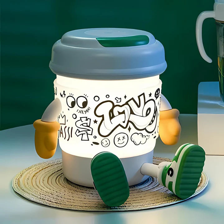 Multifunction LED Coffee Lamp with Phone Holder and Bluetooth Speaker
