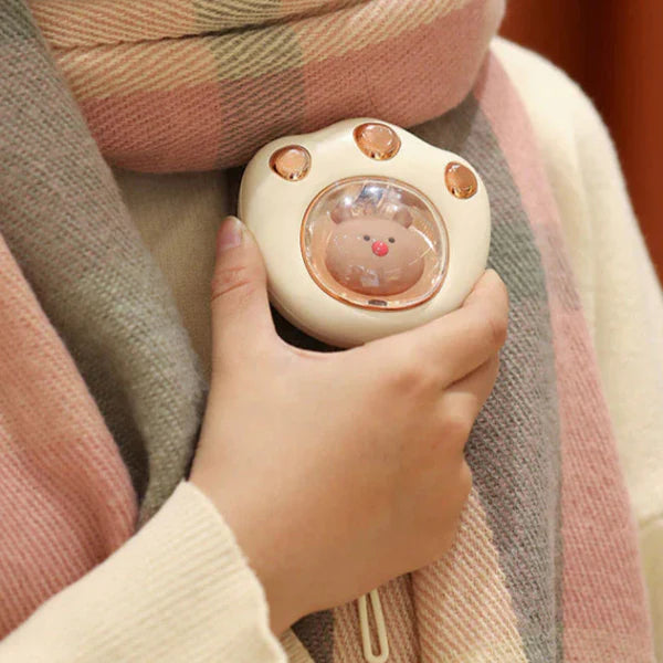 Portable Cat Paw Hand Warmer with USB-C Charging and Quick Heating for Men and Women