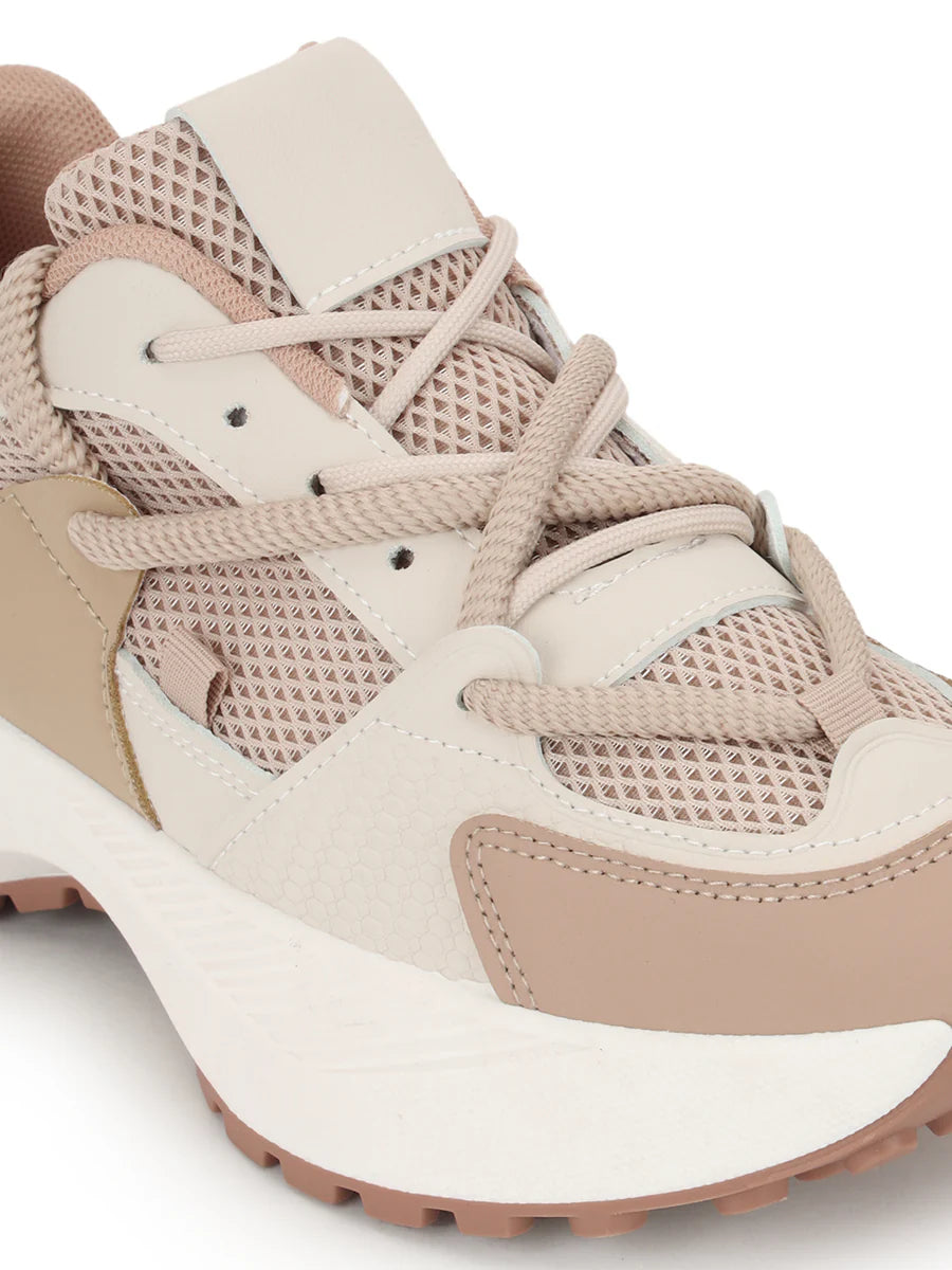 Beige Brown Mesh Sneakers Comfortable, Stylish, and Perfect for Fitness and Streetwear