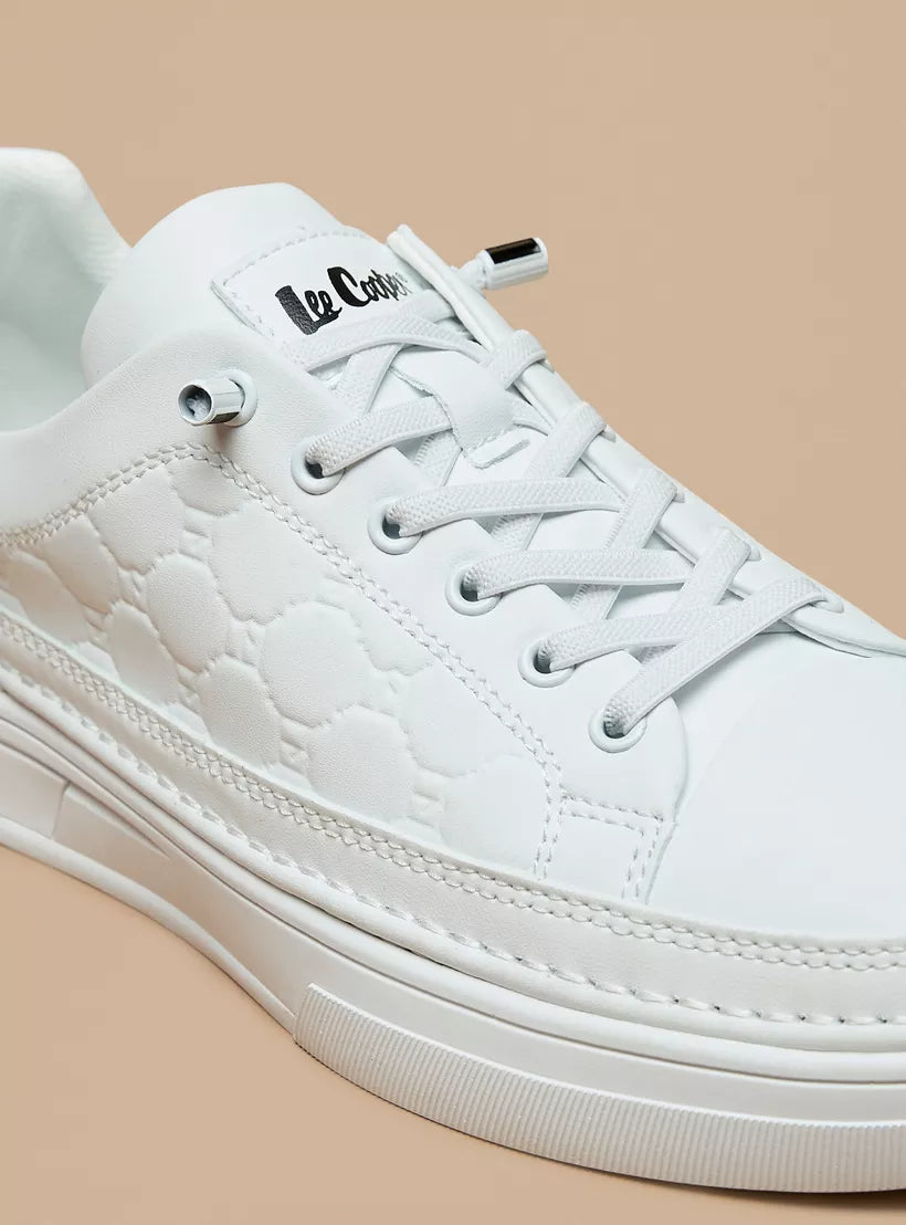 Men’s Textured Lace Up Low Ankle Sneakers with Breathable Upper and Supportive Fit for Daily Activities