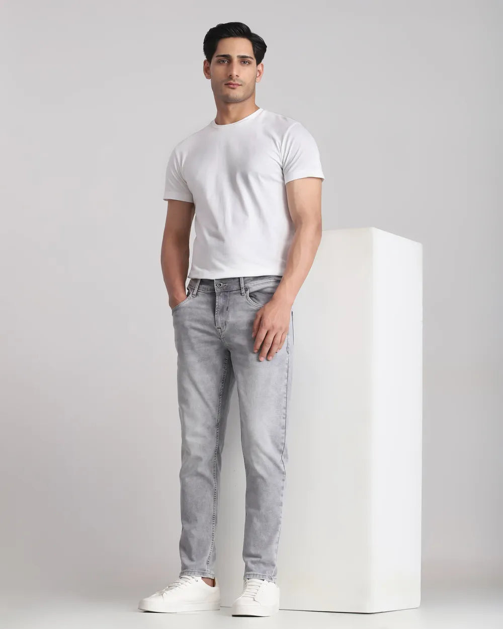 Trendy Grey Ankle Length Originals Jeans for Men Casual and Semi Formal