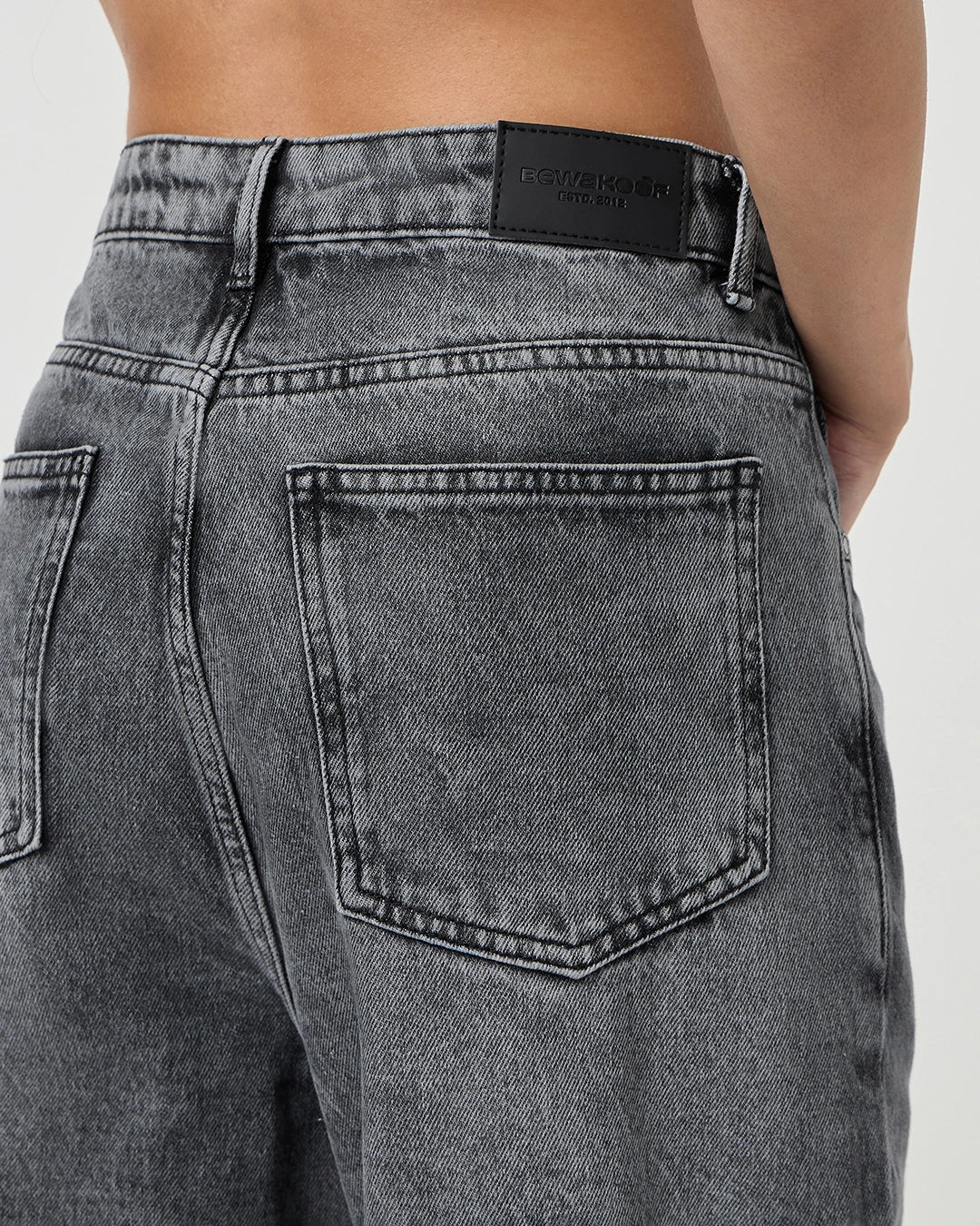 Black Washed Straight Fit Distressed Jeans Women’s Everyday Comfortable Loose Fit