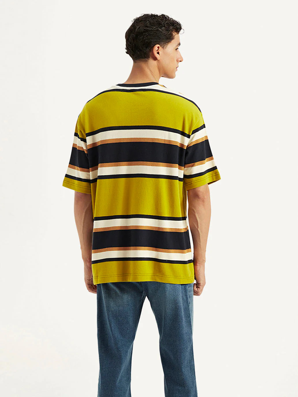 Classic Men’s Striped Relaxed Fit T-Shirt in Soft Cotton Fabric for Timeless Everyday Look