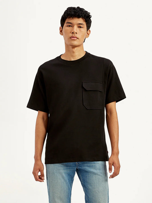 Trendy Men’s Solid Crew Neck Utility T-Shirt Perfect for Smart Casual and Streetwear