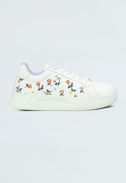 Stylish Embroidered Sneakers for Women Comfortable Everyday Casual Fashion Shoes