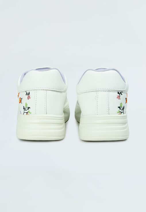 Stylish Embroidered Sneakers for Women Comfortable Everyday Casual Fashion Shoes