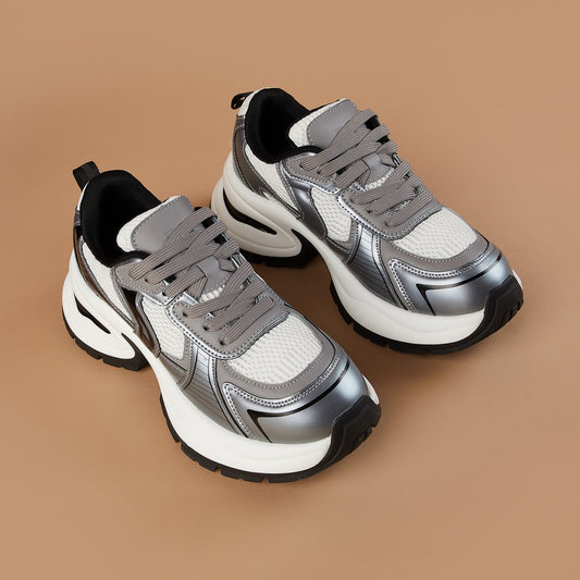 Trendy Colourblock High Top Sneakers for Women Lightweight Comfortable Daily Wear