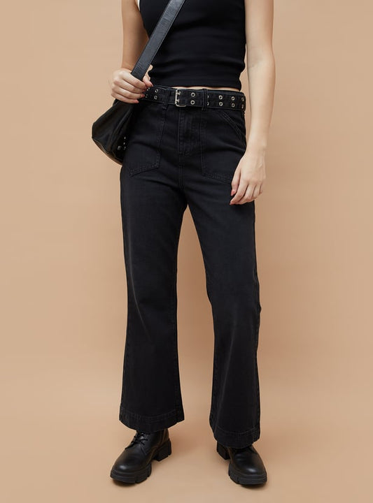 Solid Flared Jeans Women’s Soft Comfortable Fit High Rise Stylish Design