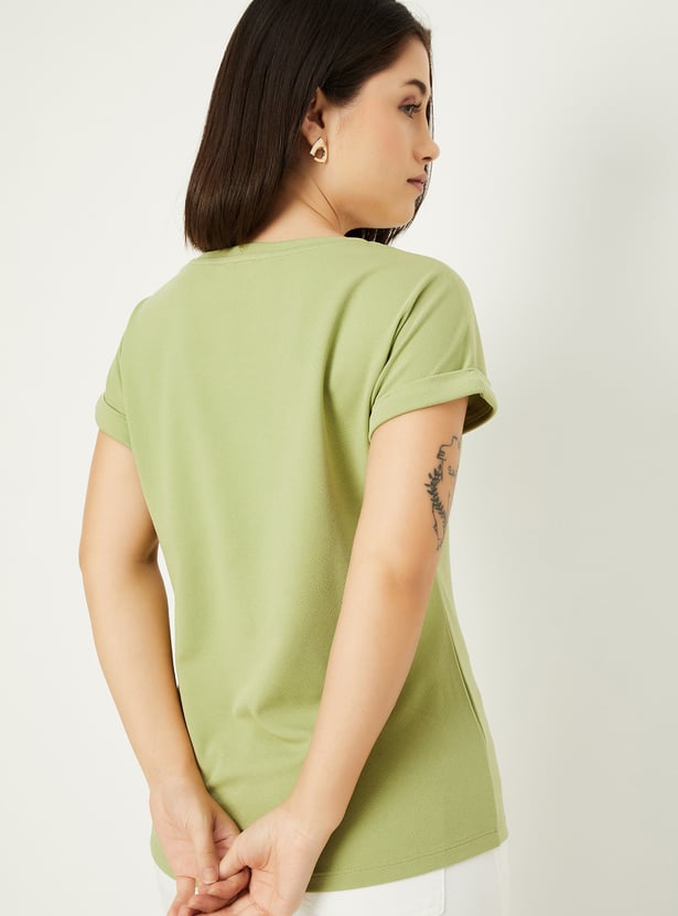Women’s Loose Fit Textured T Shirt Perfect Casual Summer Top for Daily Wear