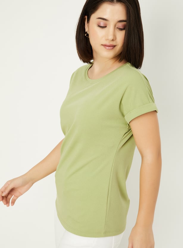Women’s Loose Fit Textured T Shirt Perfect Casual Summer Top for Daily Wear