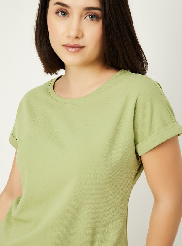 Women’s Loose Fit Textured T Shirt Perfect Casual Summer Top for Daily Wear