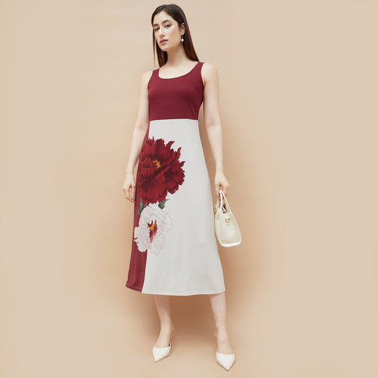Evening Outfit Women’s Floral Print A-Line Party Mini Dress Comfortable and Stylish Fit