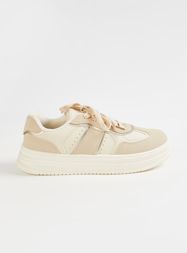 Lightweight Women’s Colourblock Sneakers Trendy Casual Sporty Footwear
