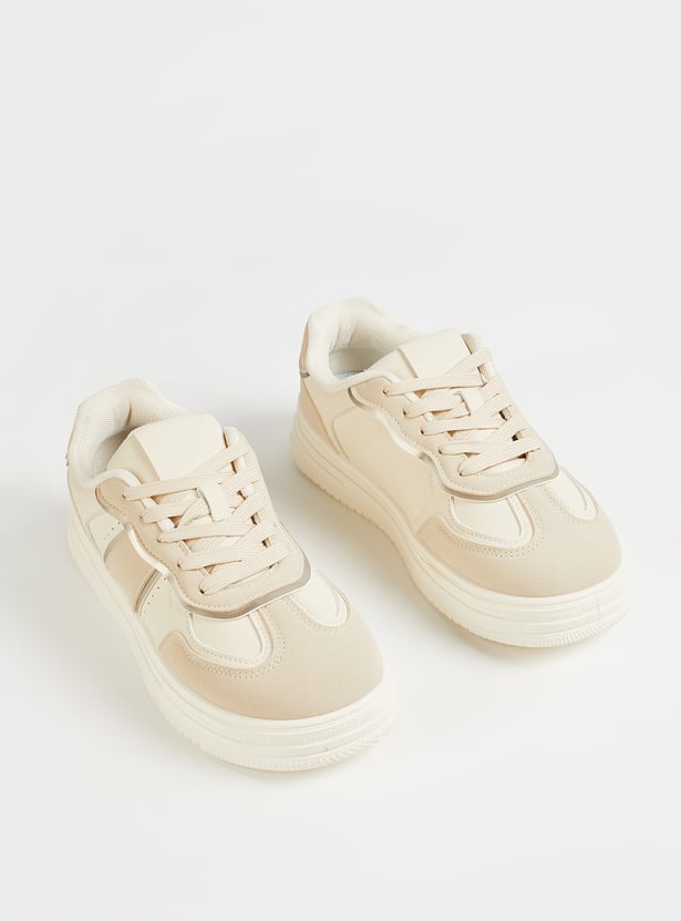 Lightweight Women’s Colourblock Sneakers Trendy Casual Sporty Footwear