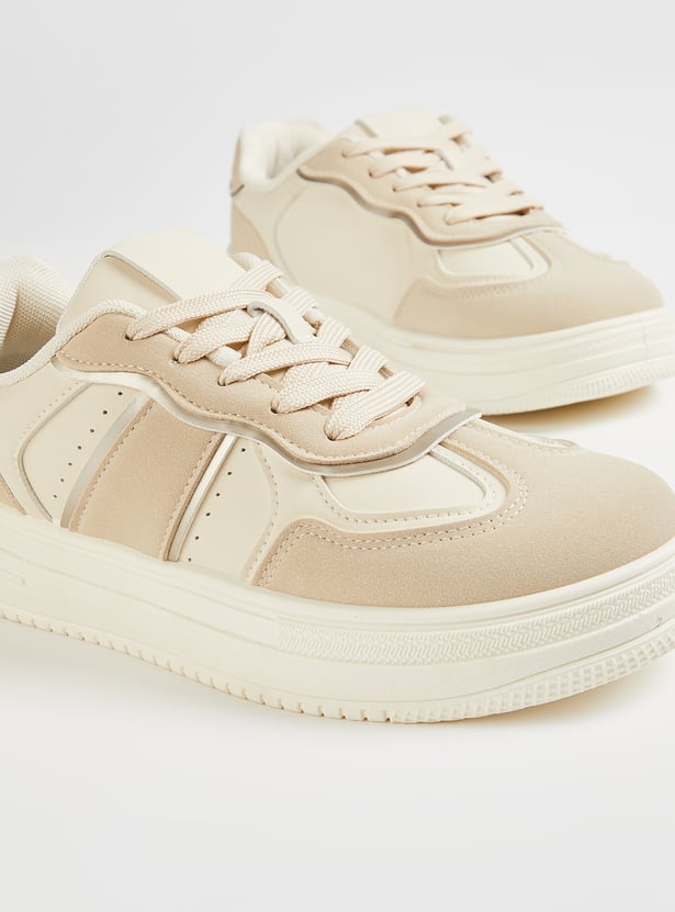 Lightweight Women’s Colourblock Sneakers Trendy Casual Sporty Footwear
