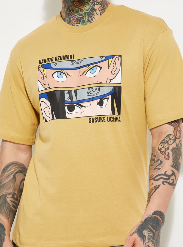 Naruto Printed Oversized T Shirt Mens Trendy Casual Wear
