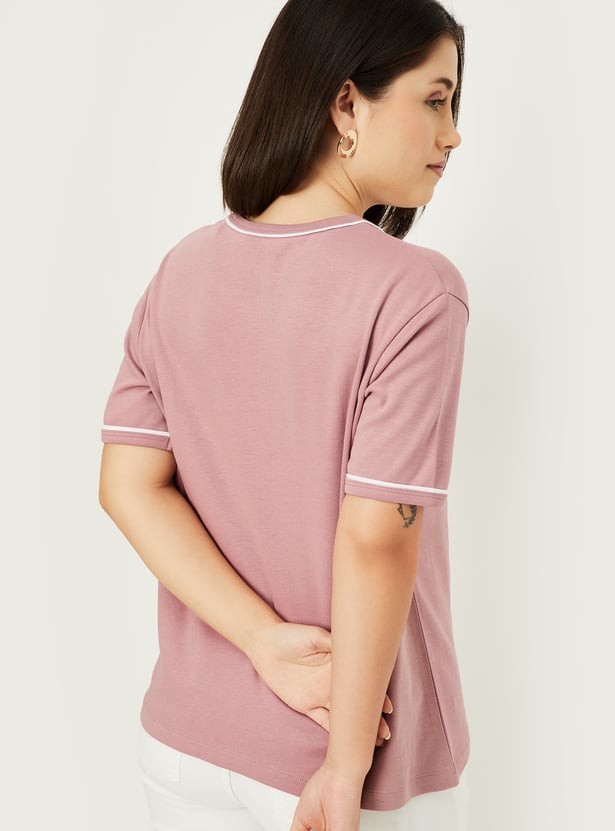 Summer Women’s Solid T Shirt Comfortable Loose Fit Everyday Outfit