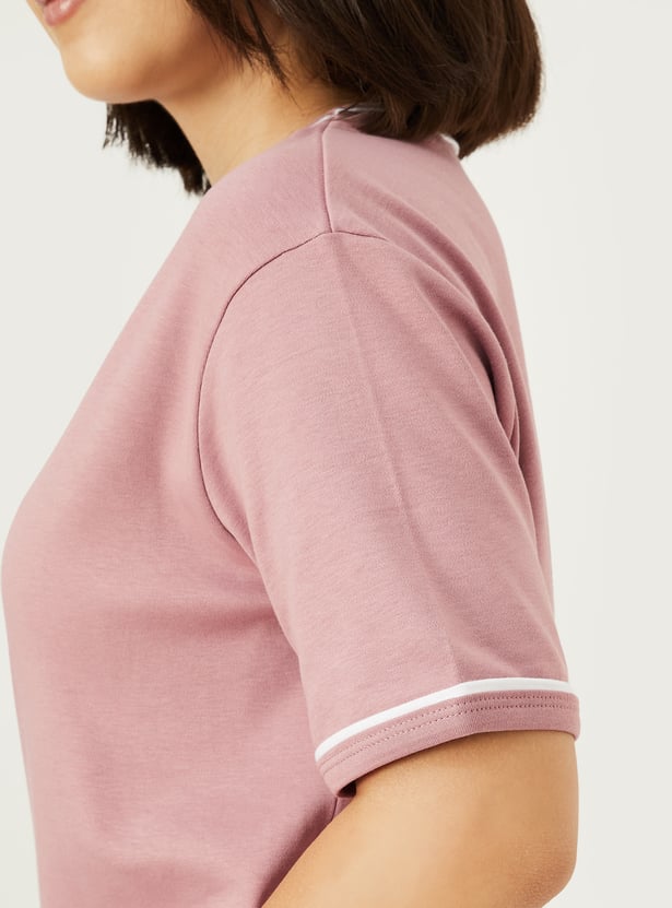 Summer Women’s Solid T Shirt Comfortable Loose Fit Everyday Outfit