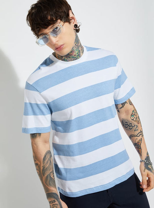 Men Striped T Shirt with Timeless Casual Design for Versatile Styling