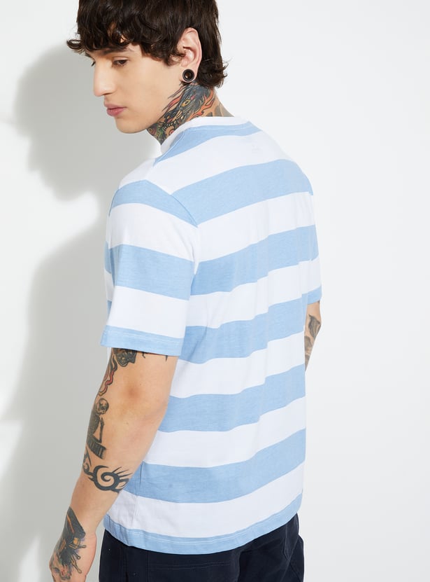 Men Striped T Shirt with Timeless Casual Design for Versatile Styling