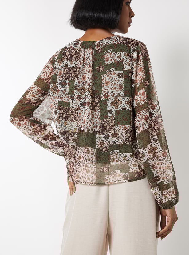 Comfortable Women’s Printed Blouse for Daily Wear