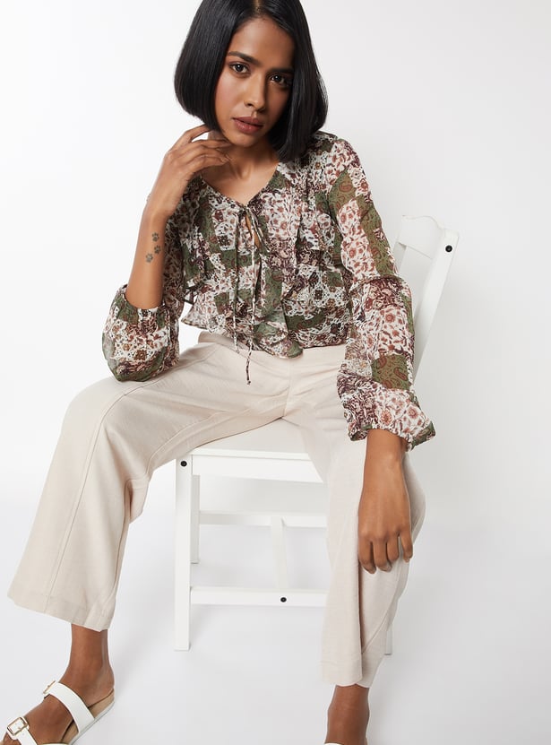 Comfortable Women’s Printed Blouse for Daily Wear