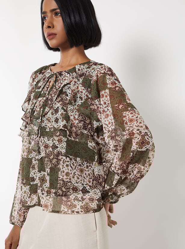 Comfortable Women’s Printed Blouse for Daily Wear