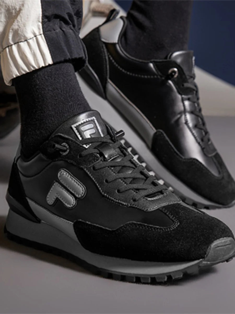 Modern Retro Jo Reflect Mens Sneakers in Black with All Day Comfort