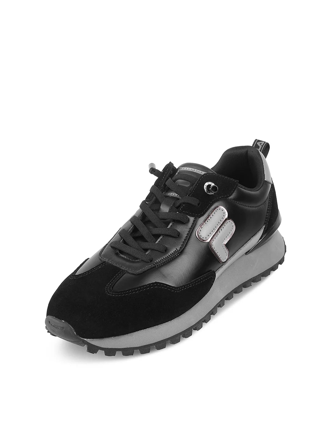Modern Retro Jo Reflect Mens Sneakers in Black with All Day Comfort