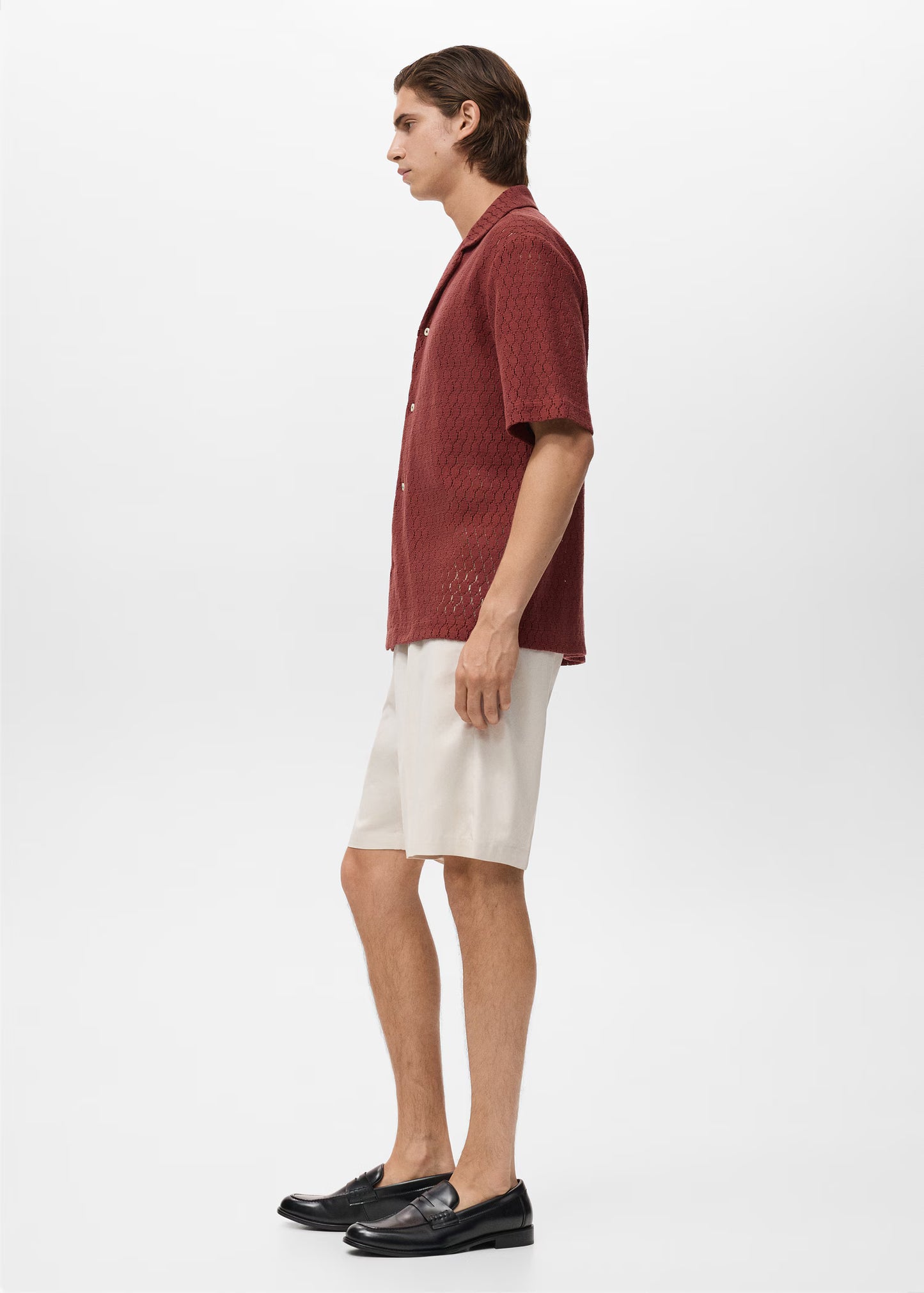 Feminine and Comfortable Women’s Cotton Blouse with Stylish Openwork Design