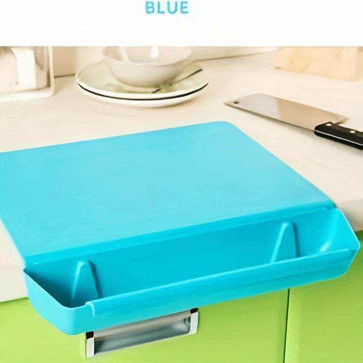 Kitchen Essential 2 in 1 Non Slip Cutting Board with Detachable Chopping Board and Food Box