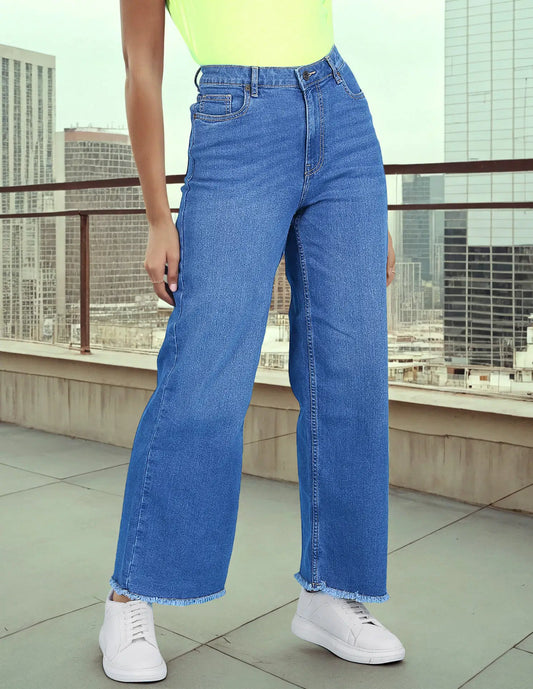 Relaxed Fit Women’s High Rise Wide Leg Jeans Perfect for Daily Street Style Outfits