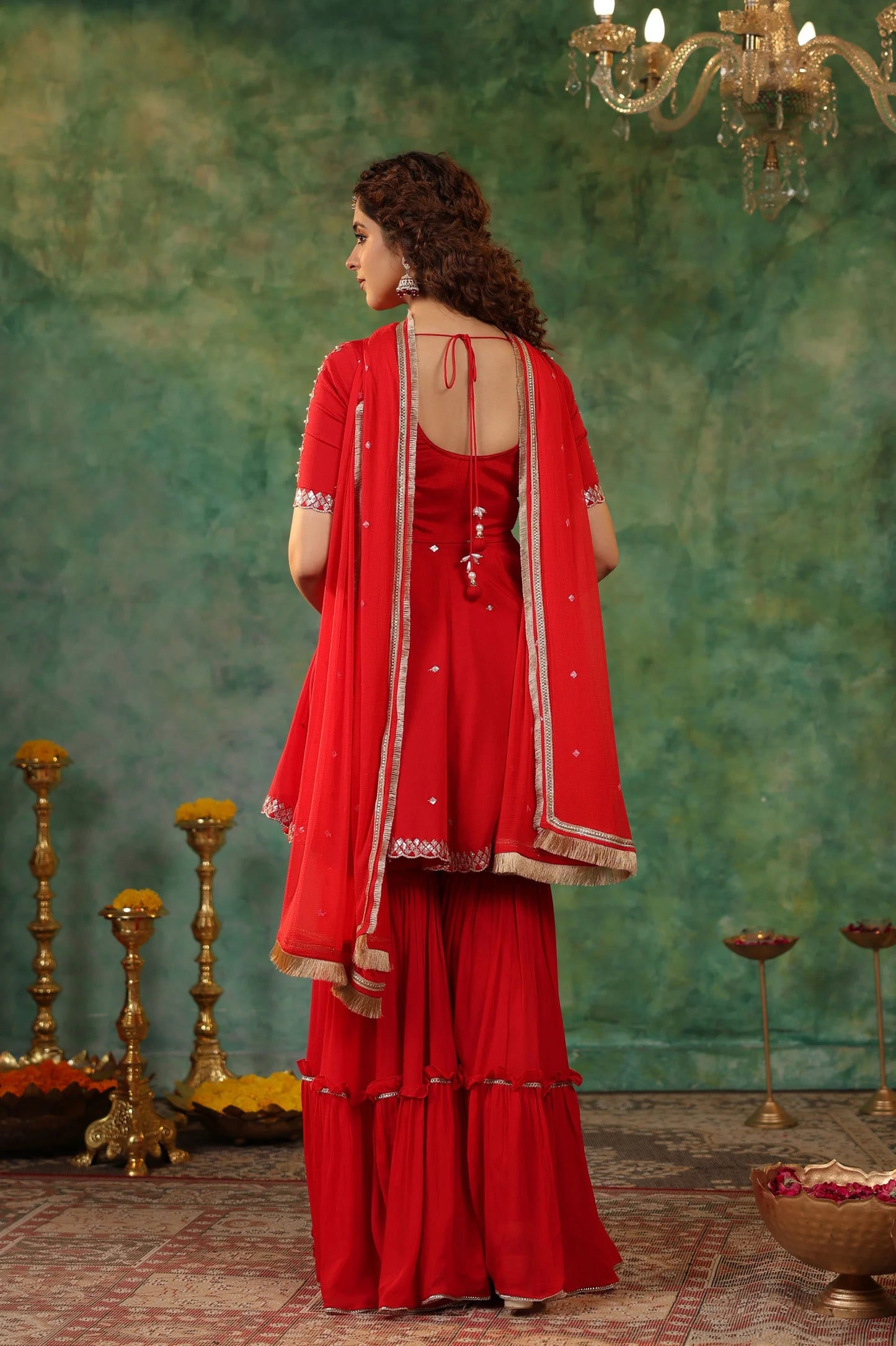 Comfortable Festive Kumkum Sharara Set for Daily Wear