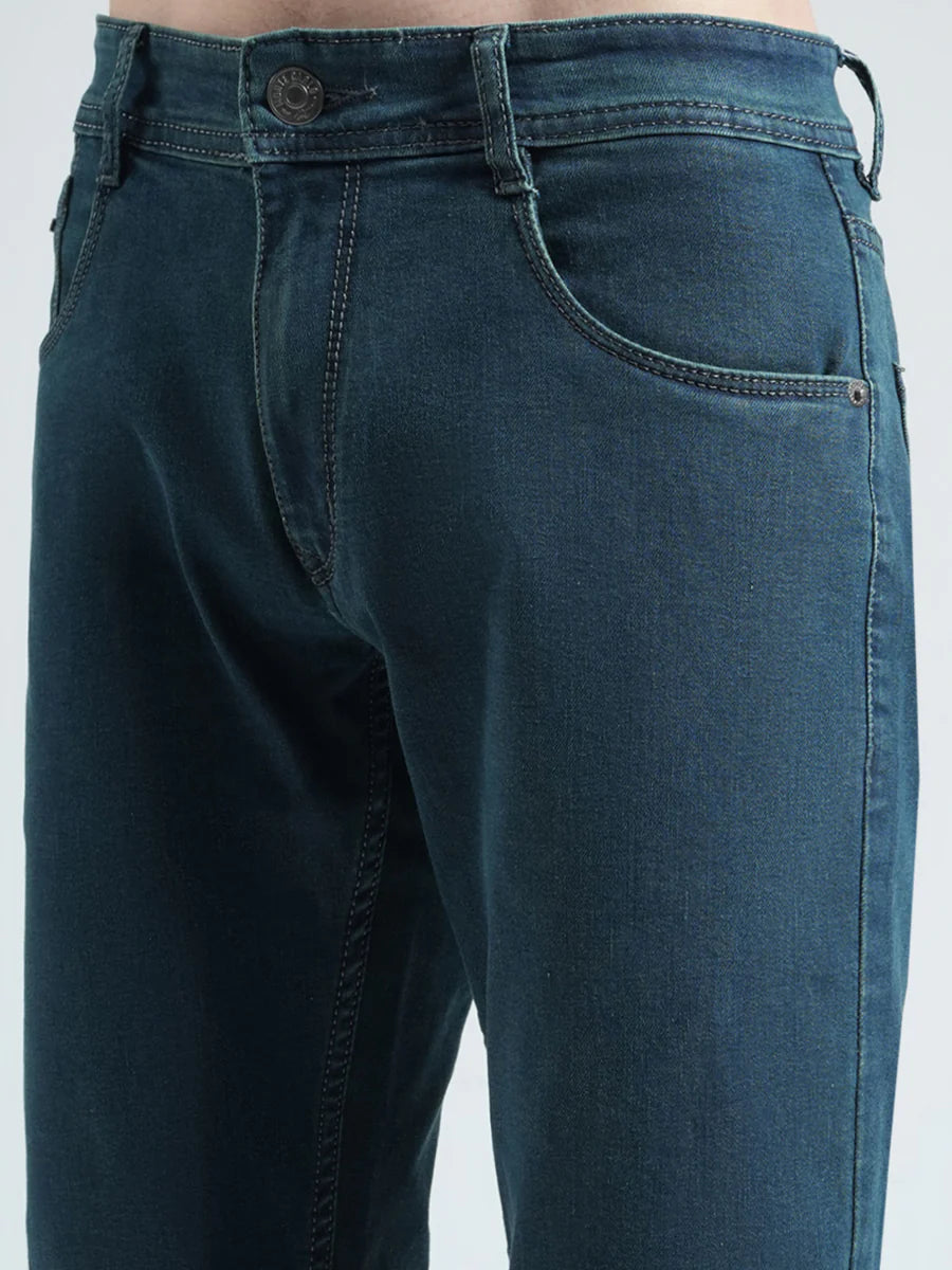 Premium Men’s Beige Solid Regular Fit Denim Jeans  Versatile Outfit Choice for Office, Party, and Daily Comfort Wear