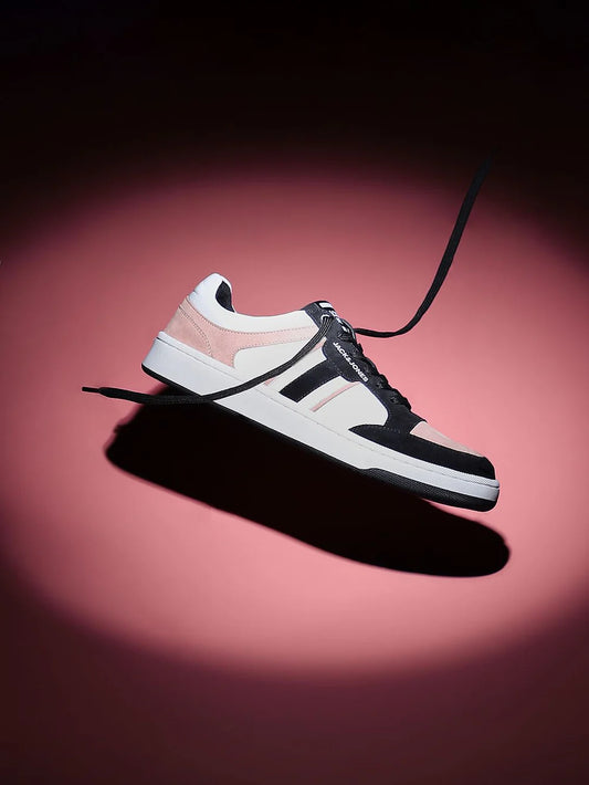 Bold and Trendy Black Colourblocked Casual Sneakers Combining Modern Aesthetic and Comfortable Fit