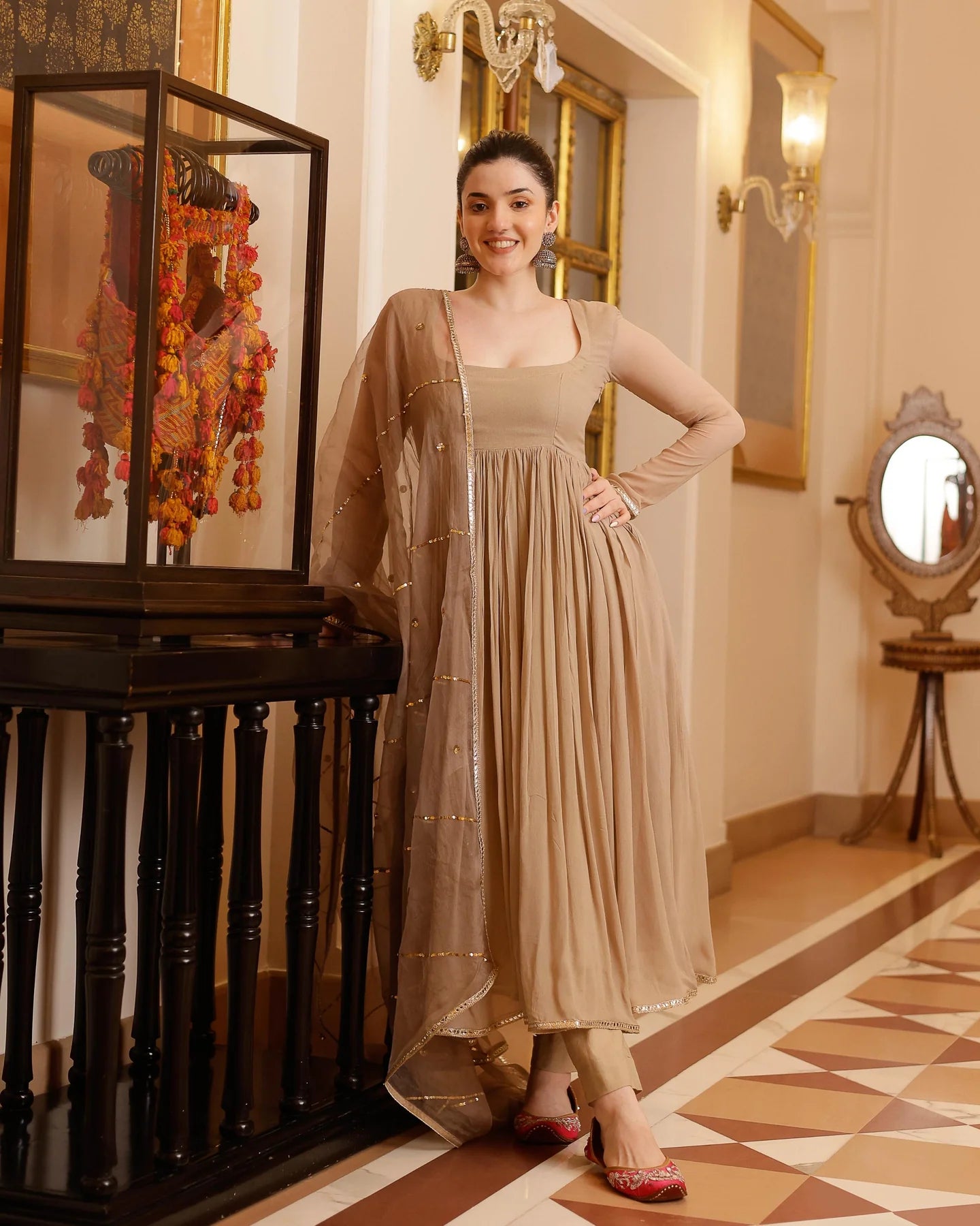 Elegant Ekani Gotapatti Georgette Suit Set with Comfortable Fit for Women